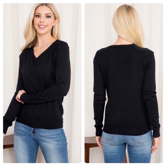 Present and Love Basic Black Fine Knit Pullover Top - Picture 2 of 10